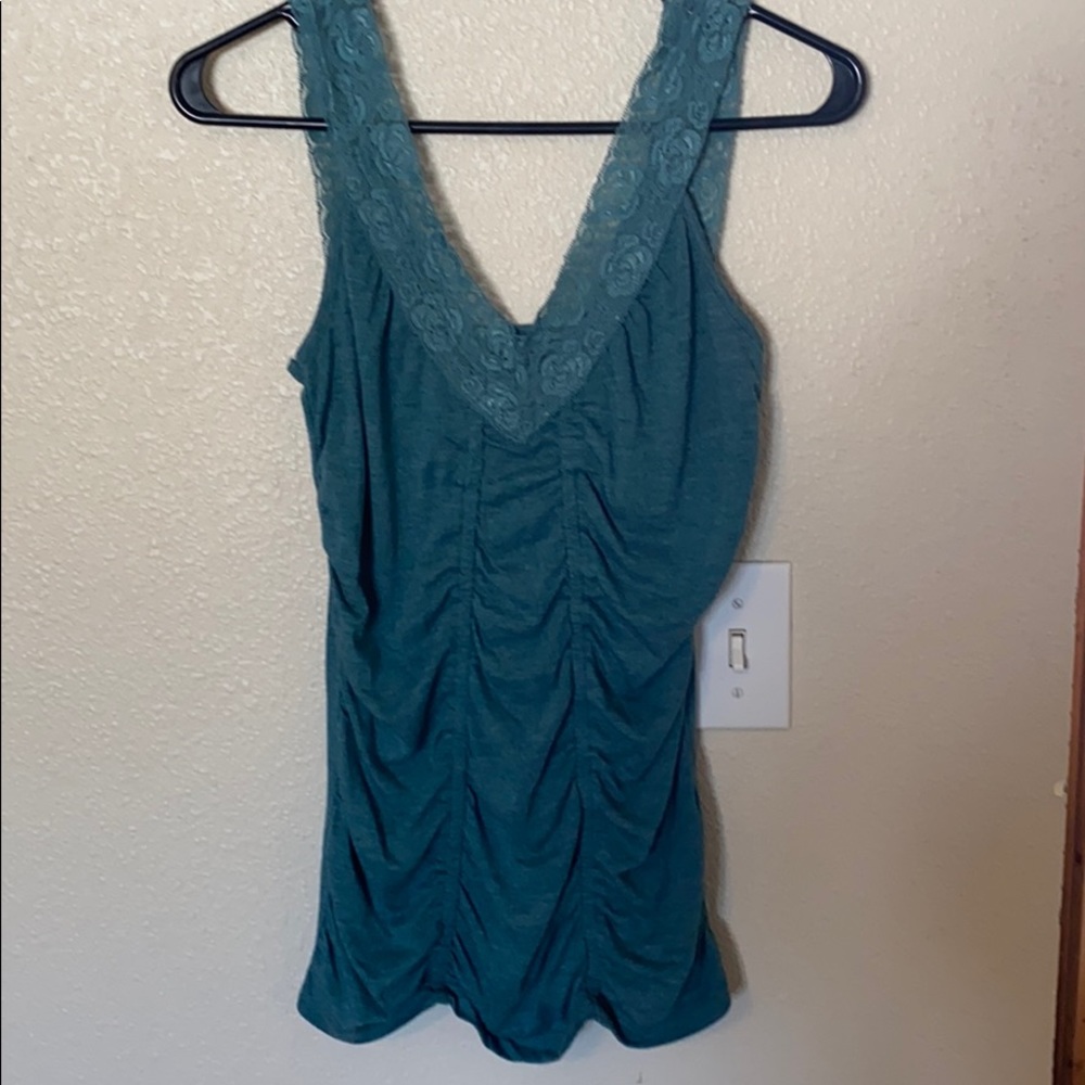 Maurices blue tank top with lace